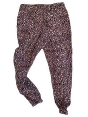 Creamie Girls Brown Animal Print Relaxed Pants Size 110 / 5Y